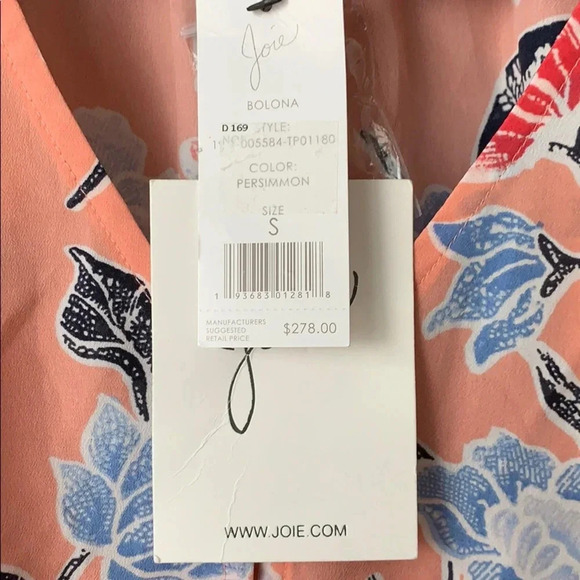 NWT Joie persimmon bolona blouse sz sm - Picture 7 of 7